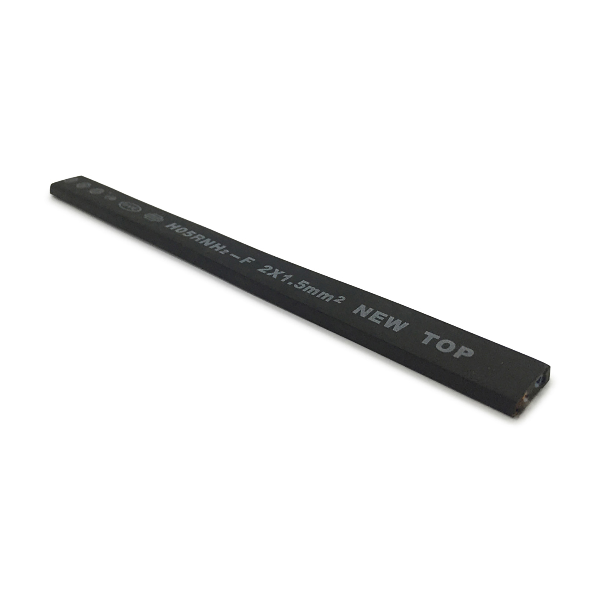 D0239  Fosta 1m 2 Core Flat 1.5mm Festoon Black Rubber Cable Suitable For D0240 Lamp Holders